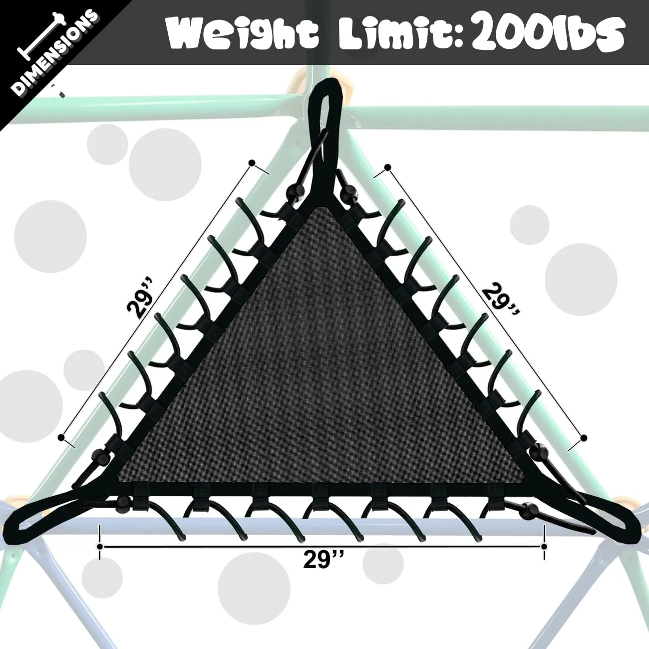 Net Chair for 10FT 11FT Climbing Dome, Sturdy Climber Dome Accessories, Easy to Install, Ages 4 and up