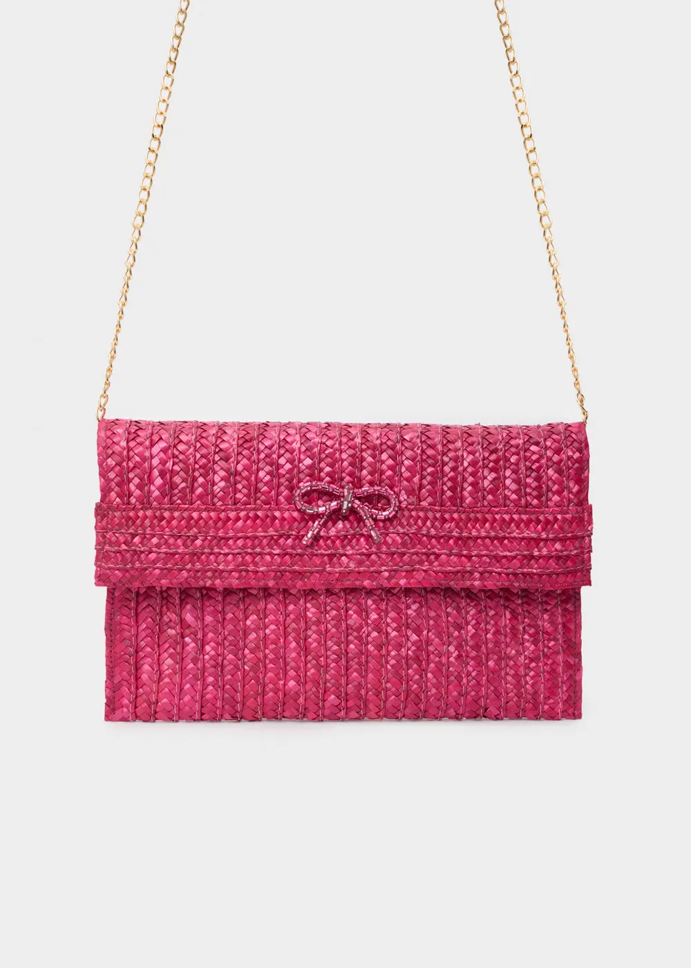 NEW SAMI CLUTCH STRAW BOW