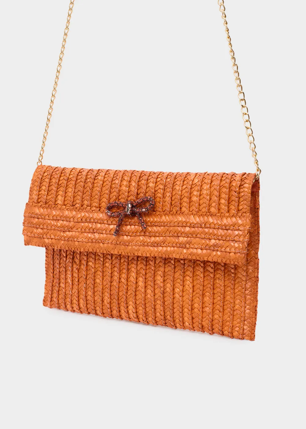 NEW SAMI CLUTCH STRAW BOW