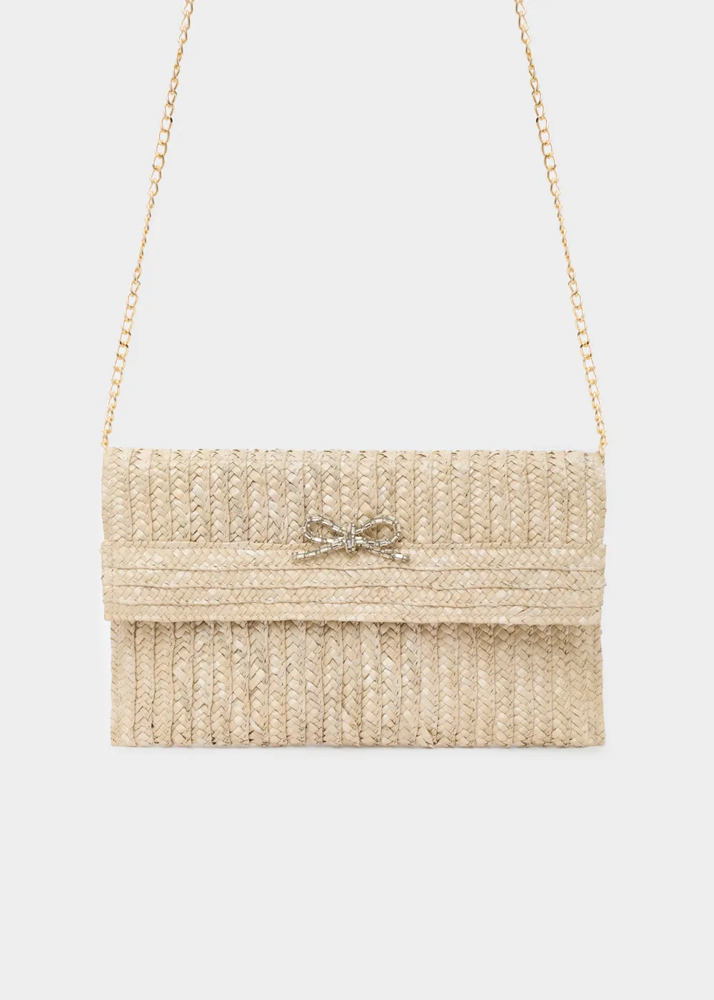 NEW SAMI CLUTCH STRAW BOW