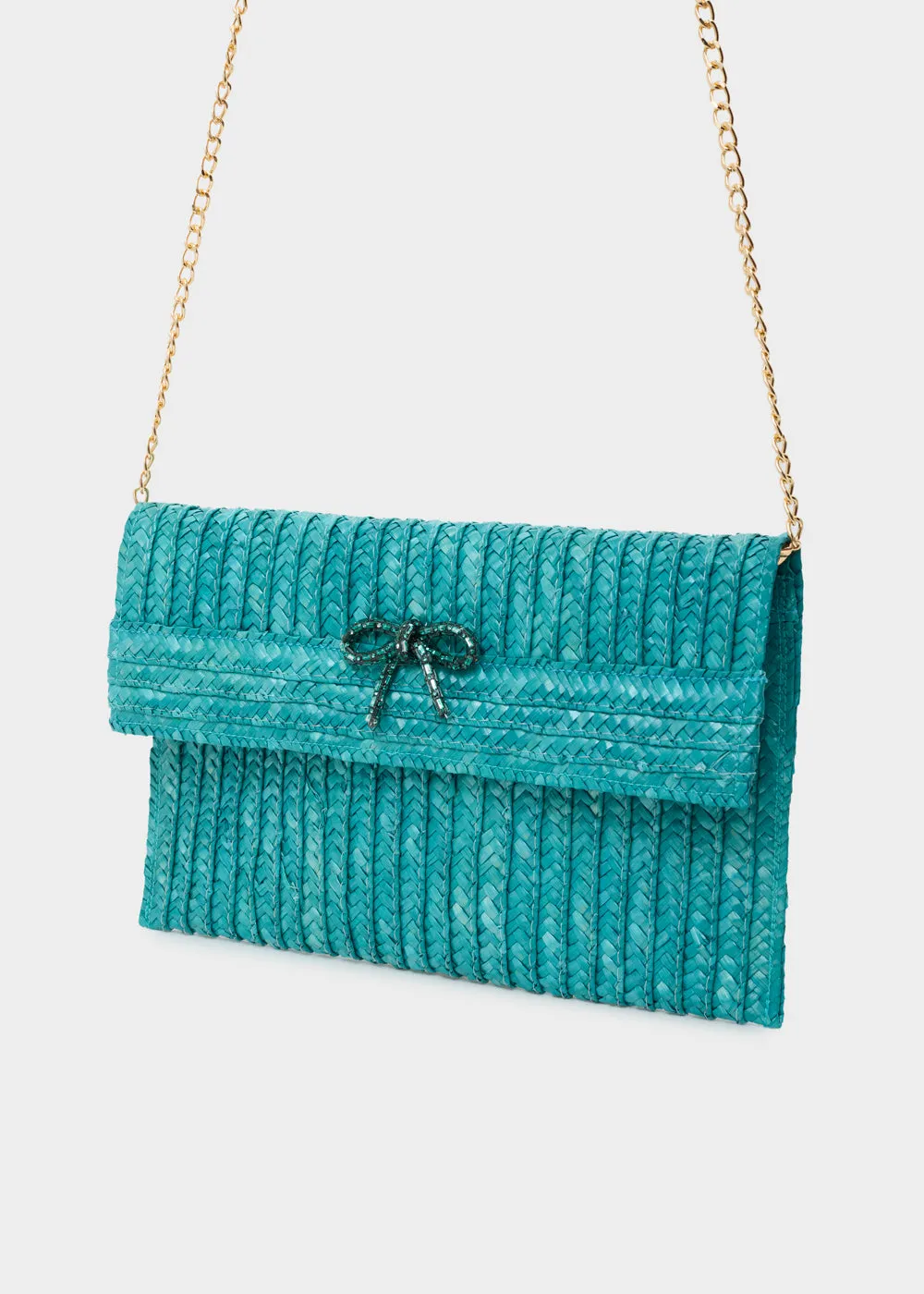 NEW SAMI CLUTCH STRAW BOW