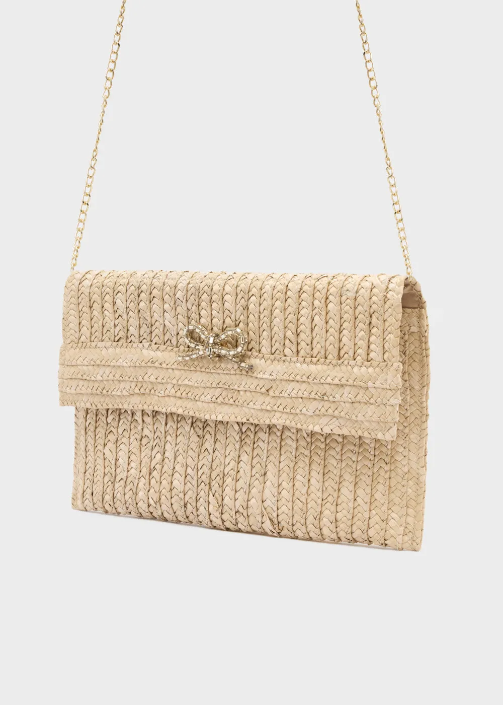 NEW SAMI CLUTCH STRAW BOW