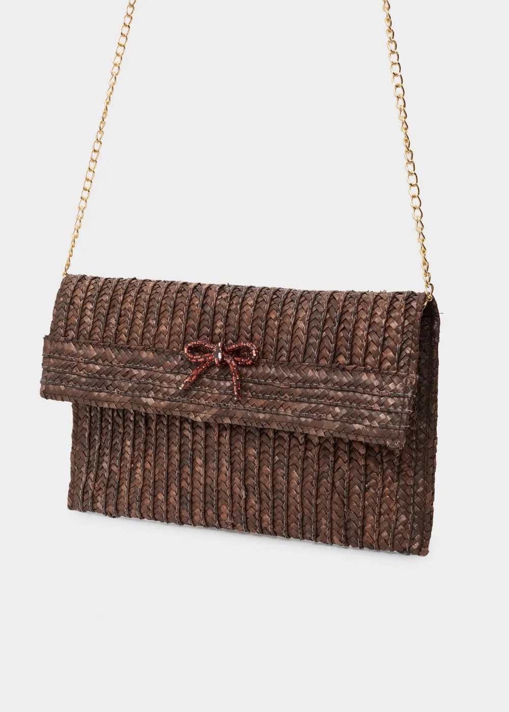 NEW SAMI CLUTCH STRAW BOW