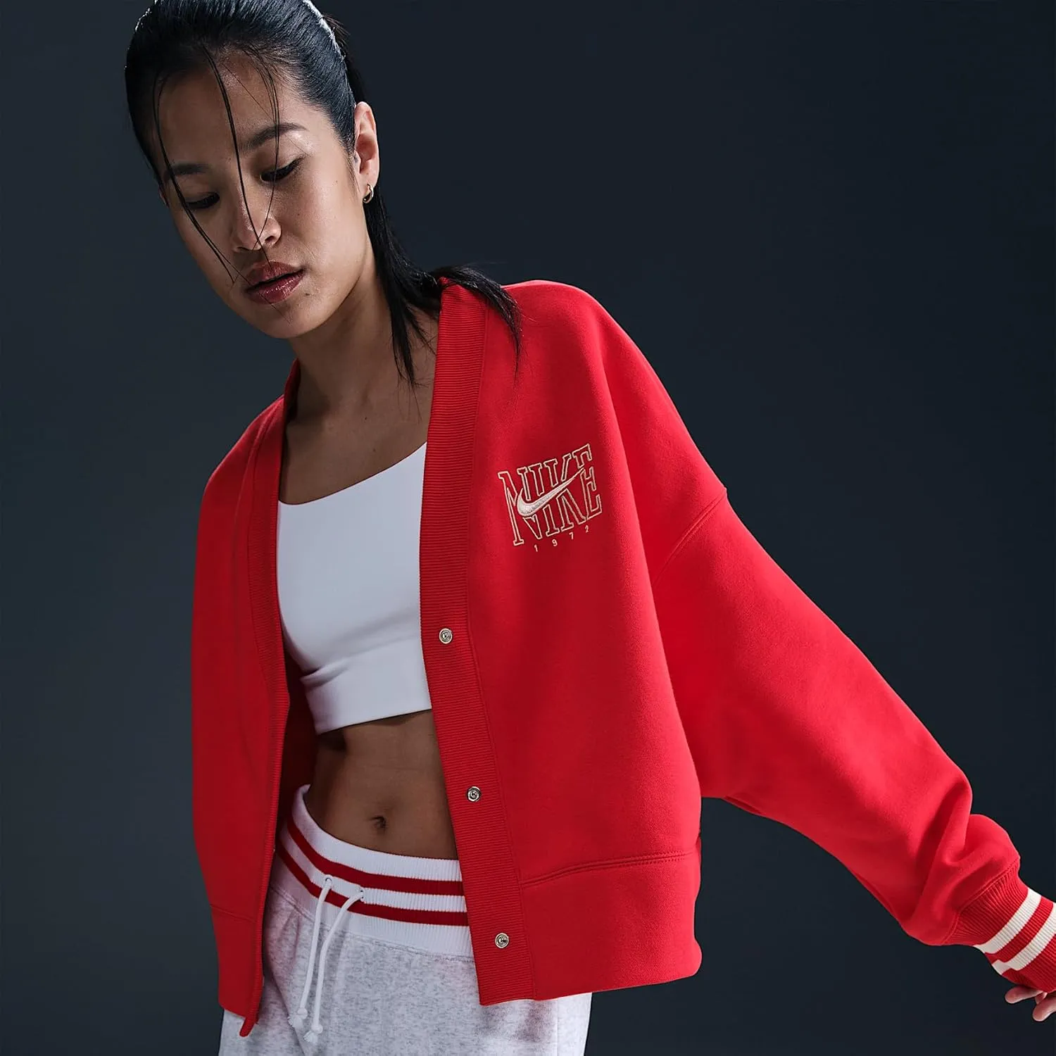 Nike Women's Sportswear Over-Oversized Graphic Cardigan