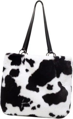 NOLITOY Fashion Plush Storage Pouch Shoulder Bag Large Capacity Female Handbag for Beach Party Shopping Travel Stylish Single Shoulder Design