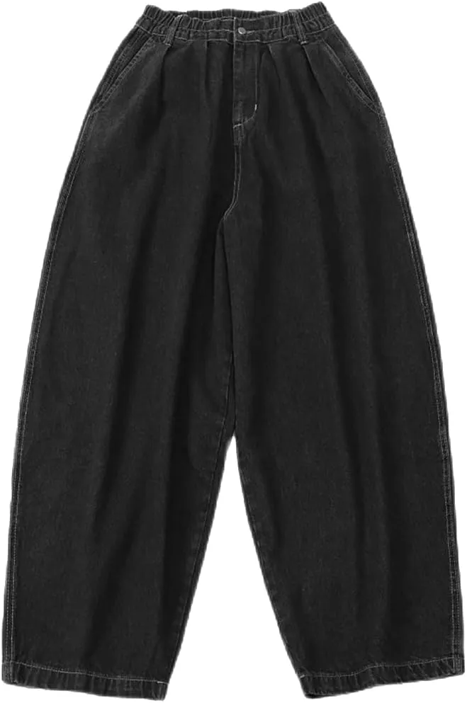 Nutriangee Men's Loose Fit Baggy Jeans Casual Streetwear Wide Leg Hip Hop Oversized Denim Pants