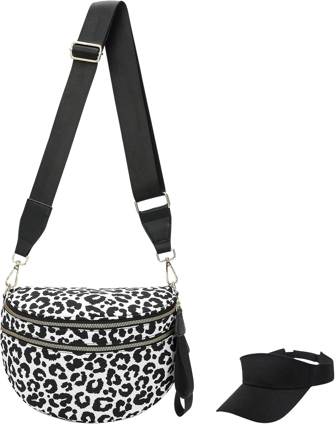 Nuvore Crossbody Bag, Checkered Crossbody Bags for Women, Stylish & Practical Comfort Bag, with Shoulder Strap & Hat