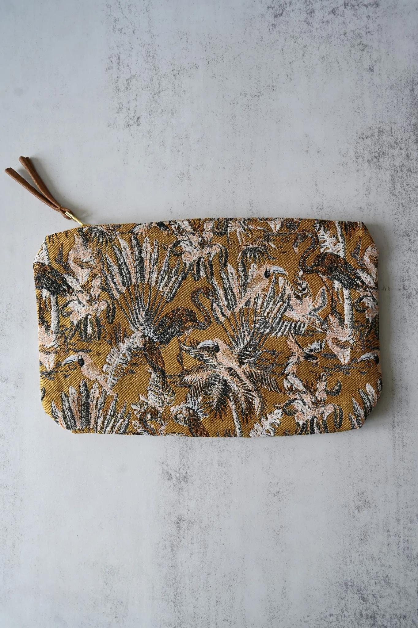 Ochre Flamingo Pouches