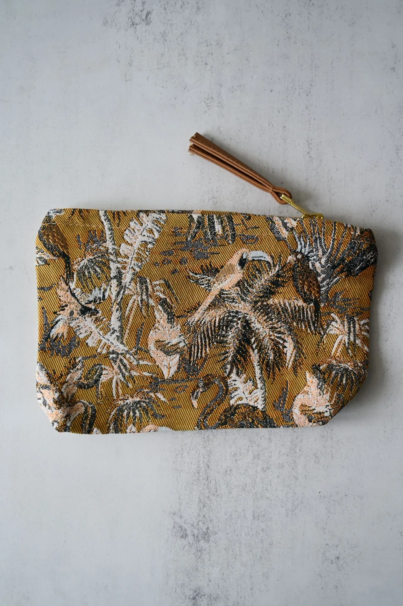 Ochre Flamingo Pouches