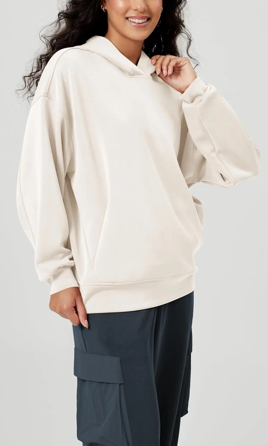 ODODOS Women's Modal Soft Oversized Hoodies Long Sleeve Hooded Sweatshirts Pullover Top with Kangaroo Pocket