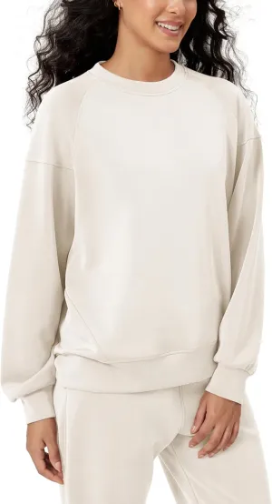 ODODOS Women's Modal Soft Oversized Sweatshirts Raglan Long Sleeve Crew Neck Relaxed Pullover Top