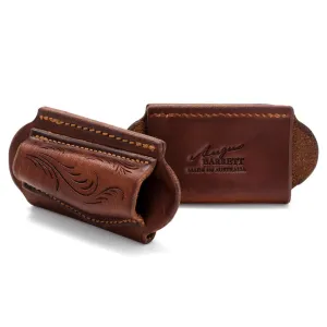 Open End Knife Pouch - Hand Carved - Natural