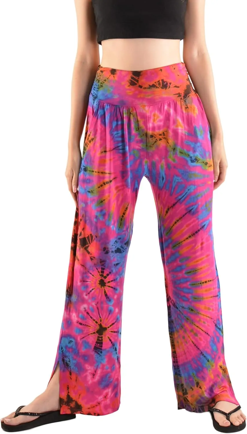 Orient Trail Women's Wide Leg Yoga Pants High Waist Casual Slit Leg Lounge Sweatpants with Pockets Oversized Plus Sizes