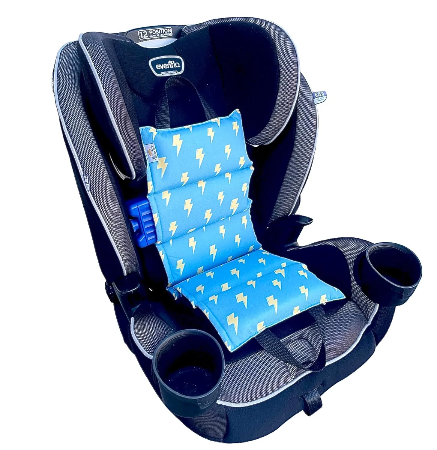 Original Car Seat Cooler Washable Insulated Ice Pack Infant Car Seat Cooling Cushion Mat for Hot Weather Multifunctional Baby Cooling Pad (Lightning)