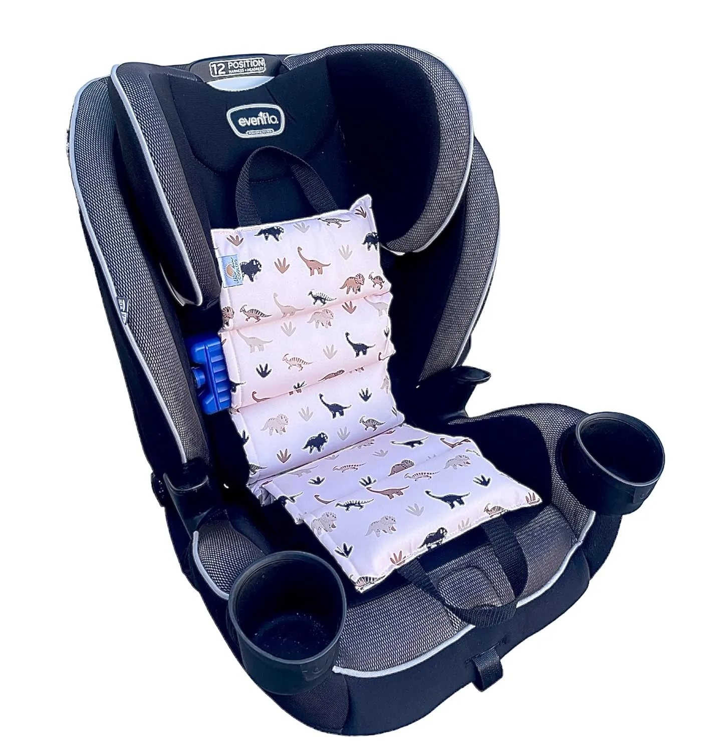 Original Car Seat Cooler Washable Insulated Ice Pack Infant Car Seat Cooling Cushion Mat for Hot Weather Multifunctional Baby Cooling Pad (Neutral Dino)