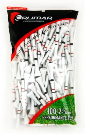Orlimar Height Control Golf Tees 2 3/4-Inch, Wood (100 Pack)