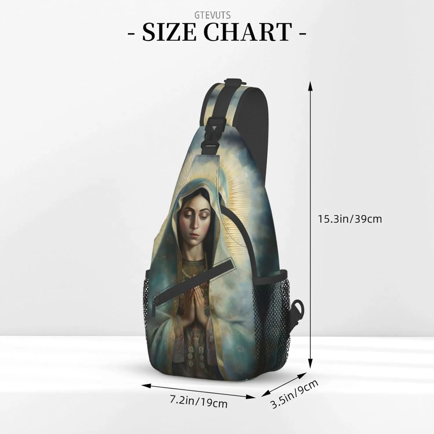Our Lady Of Guadalupe Sling Backpack Chest Bag Crossbody Shoulder Bag Gym Cycling Travel Hiking Daypack For Men Women