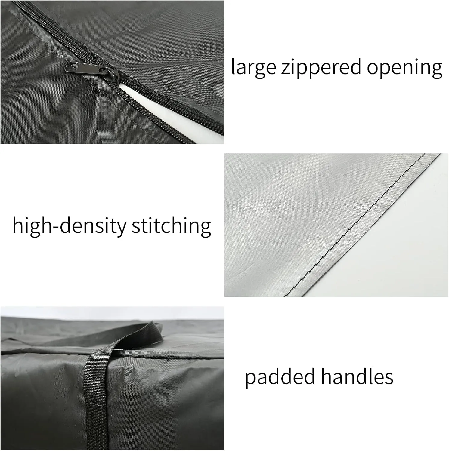 Outdoor Cushion Storage Bag - 2 PCS, 48" Extra Large Opening Waterproof Zippered Patio Cushion Storage Bag - L Size