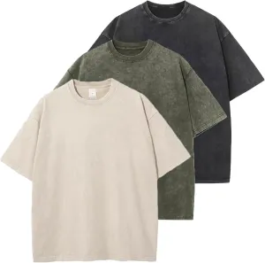 Oversized T Shirts for Women Vintage Acid Wash Basic Tees Loose Fit Baggy Shirts Workout Cotton Tshirt Tops