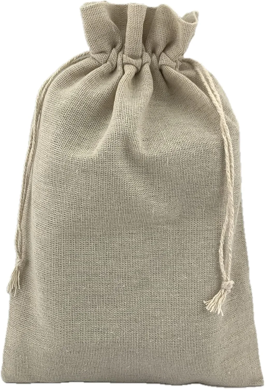 Palmhomee Pack of 12 Cotton Bag with Drawstring Reusable Muslin Bag Natural Cotton Pouches Canvas Bag Fabric Sachet Bag Linen Bag for Wedding and Party Home Storage (8x12 Inch)