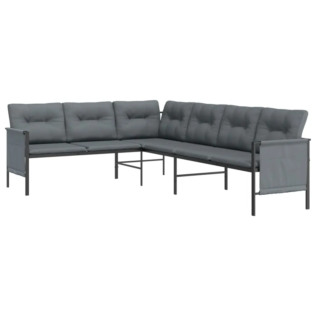Patio Furniture Outdoor Sectional Sofa Anthracite Steel and Textilene