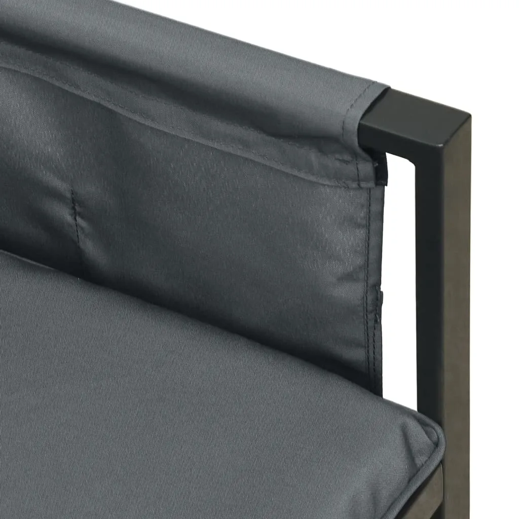 Patio Furniture Outdoor Sectional Sofa Anthracite Steel and Textilene
