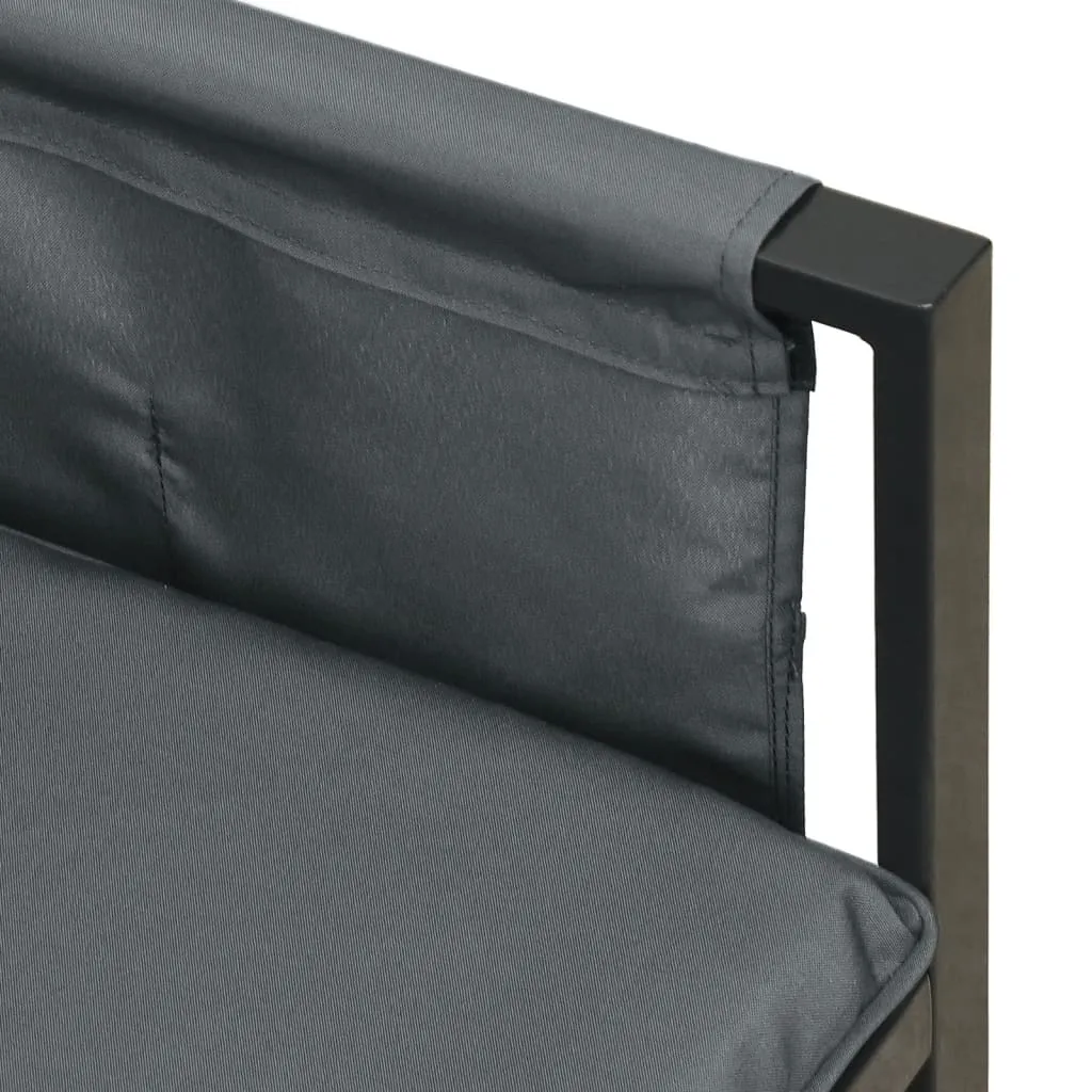 Patio Furniture Outdoor Sectional Sofa Anthracite Steel and Textilene