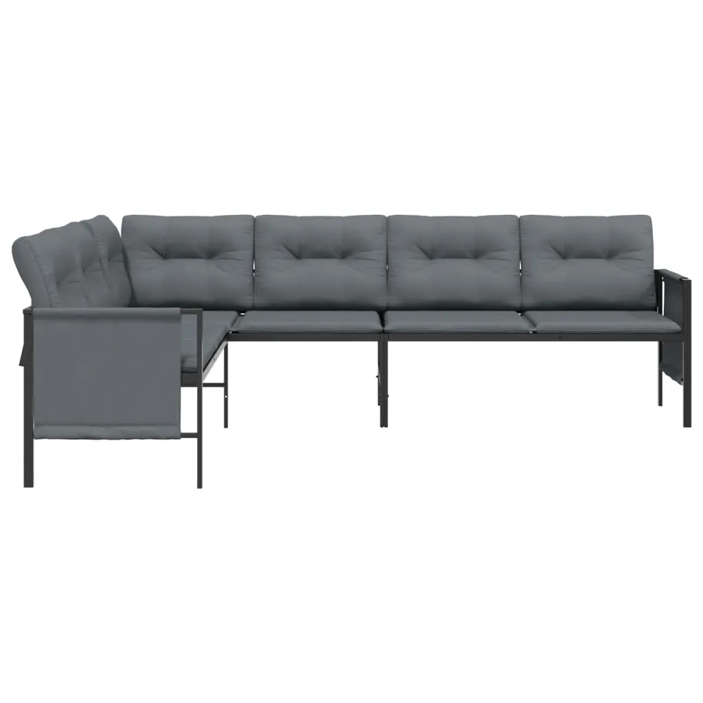 Patio Furniture Outdoor Sectional Sofa Anthracite Steel and Textilene
