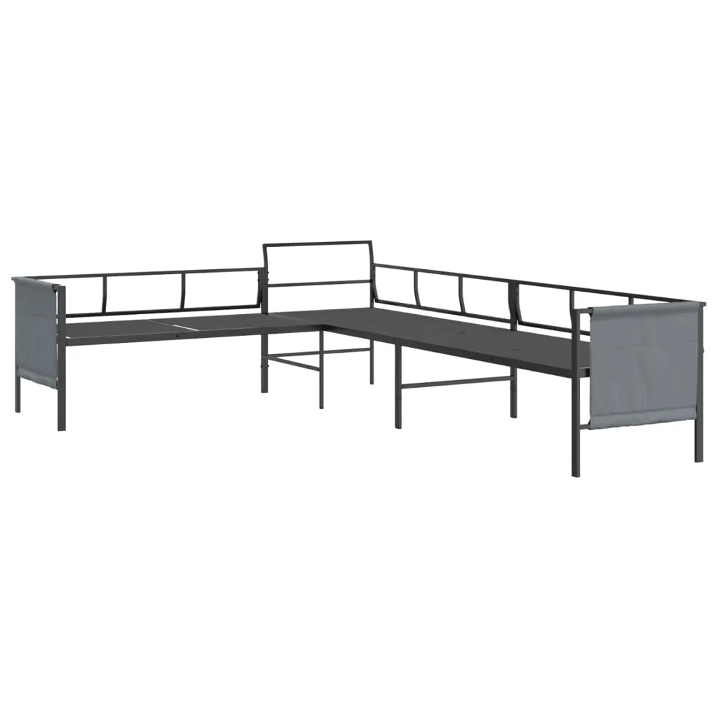 Patio Furniture Outdoor Sectional Sofa Anthracite Steel and Textilene