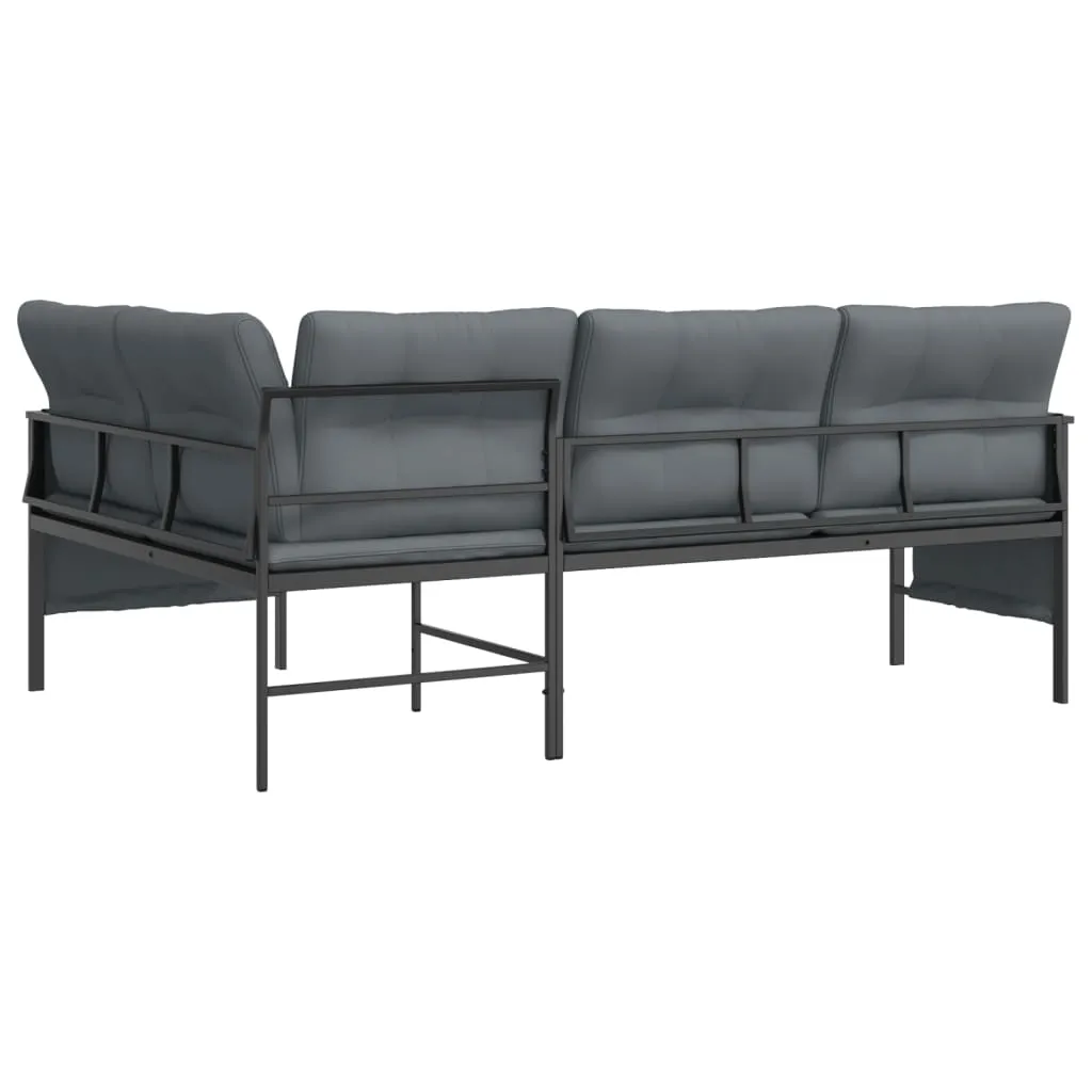 Patio Furniture Outdoor Sectional Sofa Anthracite Steel and Textilene