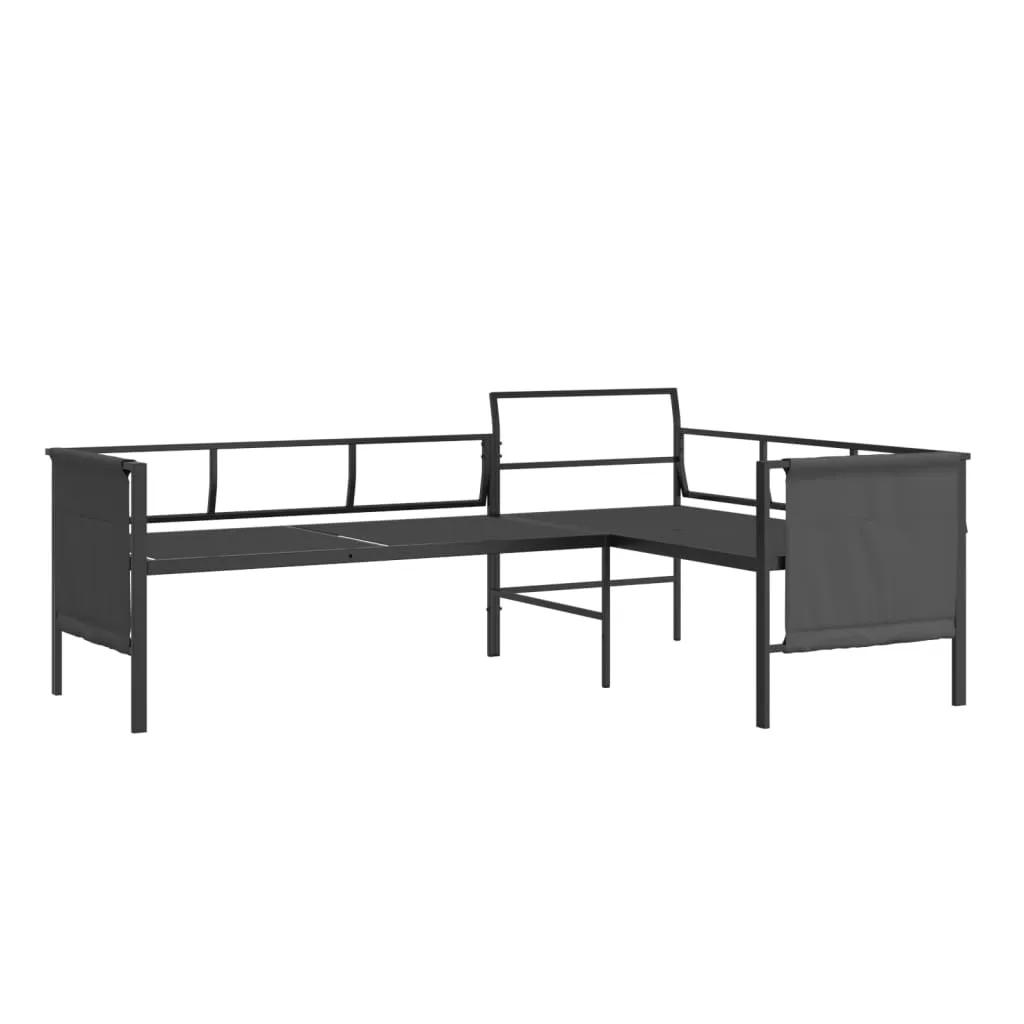 Patio Furniture Outdoor Sectional Sofa Anthracite Steel and Textilene