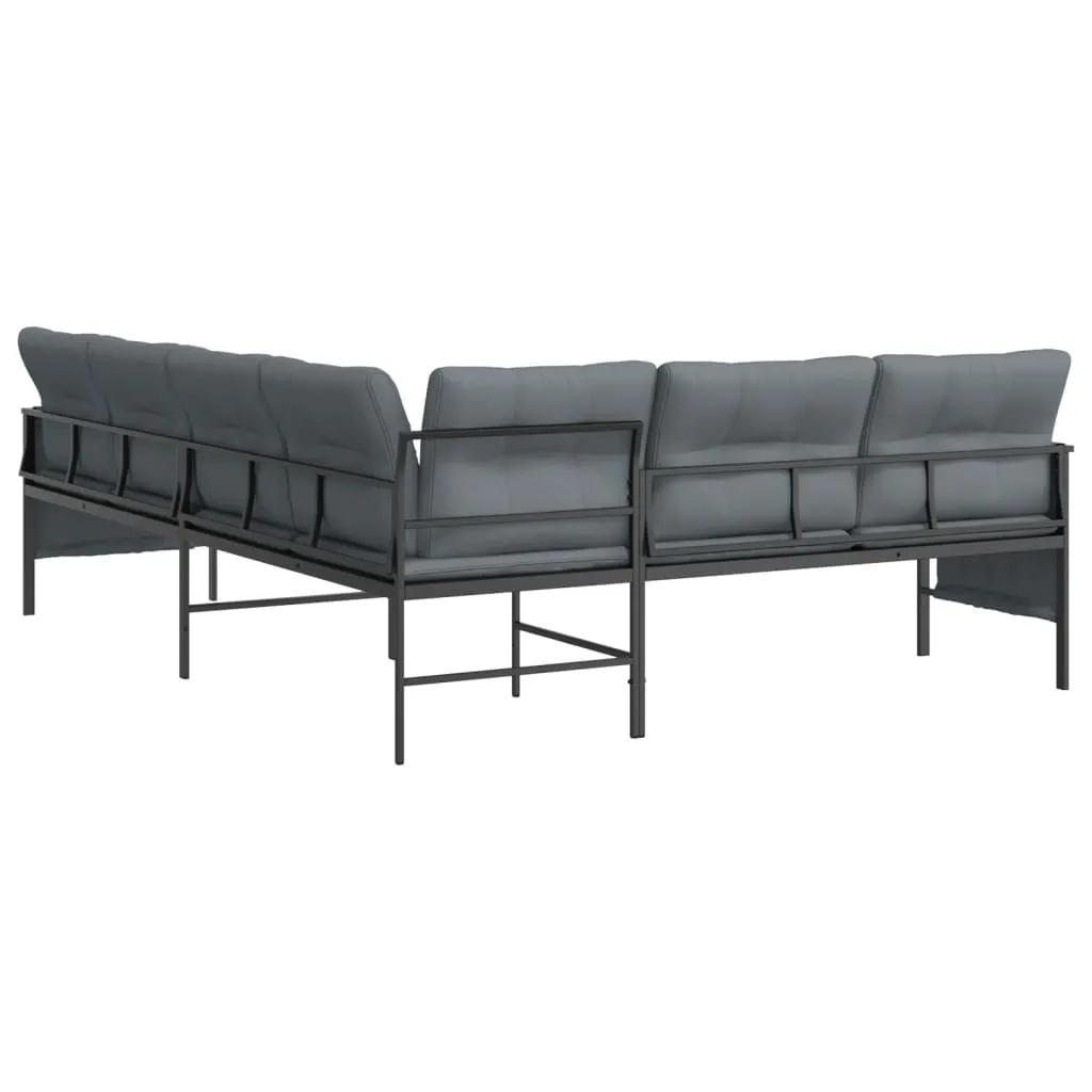 Patio Furniture Outdoor Sectional Sofa Anthracite Steel and Textilene