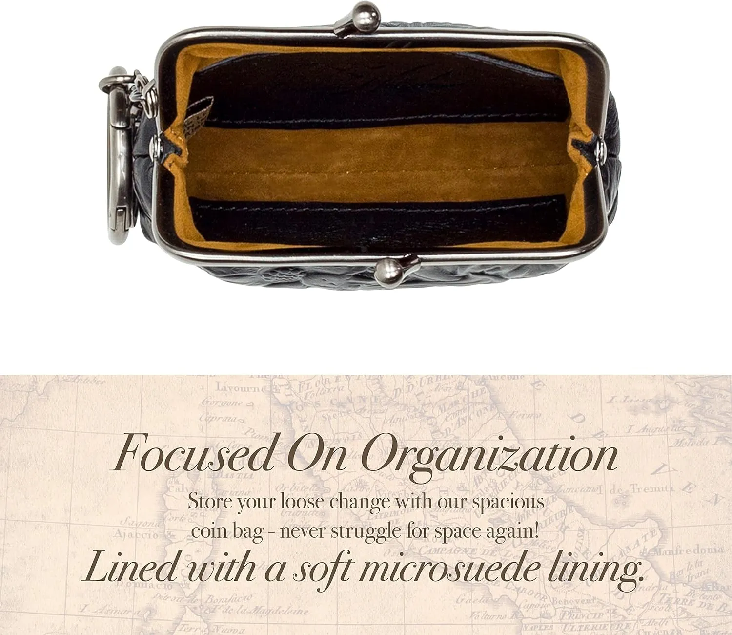 Patricia Nash Large Borse Coin Purse (Black)
