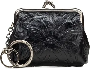 Patricia Nash Large Borse Coin Purse (Black)