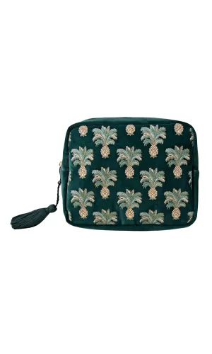 Pineapples Velvet Wash Bag