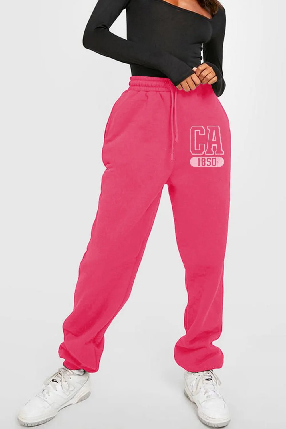 Pink Graphic Joggers