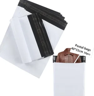 Poly Mailers 15x21Inch Shipping Bags for Clothing,Plastic Mailing Bags,Shipping Envelopes for Clothing,Poly Bags for Shipping Package Bags White 50 pcs