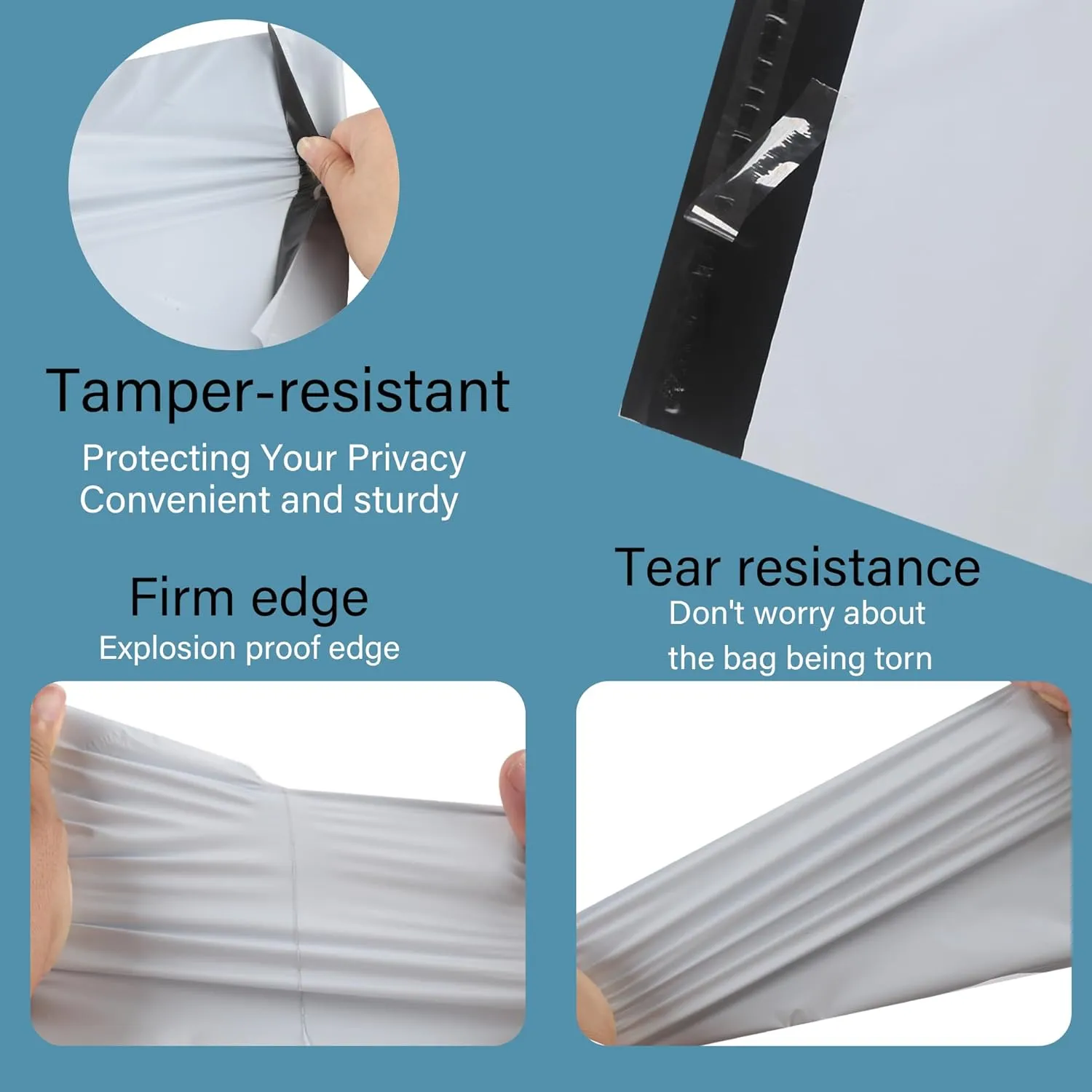 Poly Mailers 15x21Inch Shipping Bags for Clothing,Plastic Mailing Bags,Shipping Envelopes for Clothing,Poly Bags for Shipping Package Bags White 50 pcs