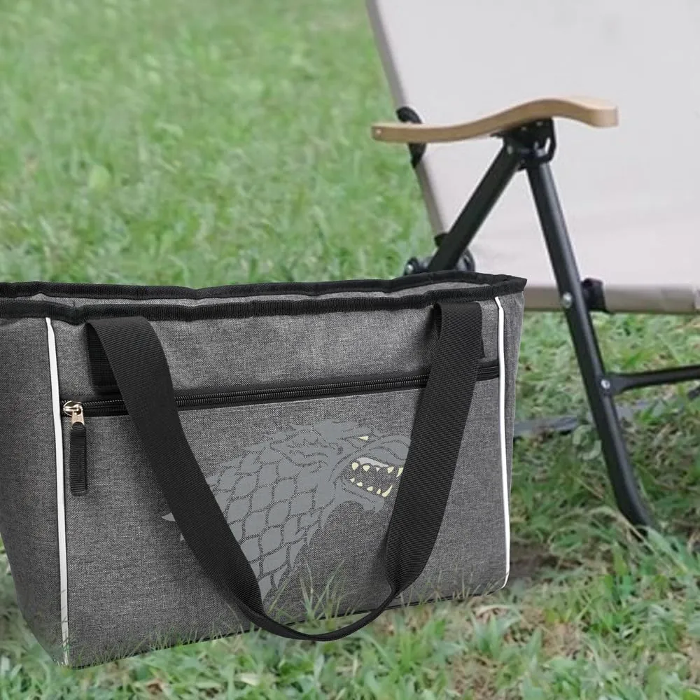 Popfunk GOT Sigil Collection Soft Sided Insulated Tote Cooler Bag, Lightweight, Thermal and Reusable for Grocery, Picnic
