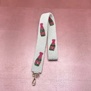 Poppin' Champagne Beaded Crossbody Purse Strap