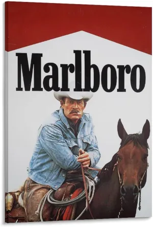 Posters & Prints Marlboros Western Cowboy Vintage Poster Wall Art Living Painting 12x18inch(30x45cm)