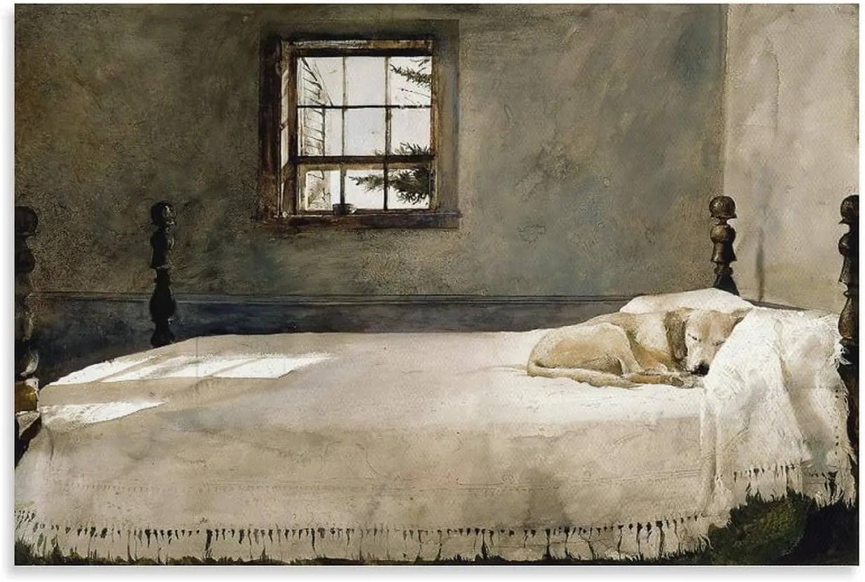 Posters Andrew Wyeth Poster Master Bedroom Sleep Wall Art Famous Art Prints Wall Poster Poster Decorative Painting Canvas Wall Art Living Room Posters Bedroom Painting 12x18inch(30x45cm)