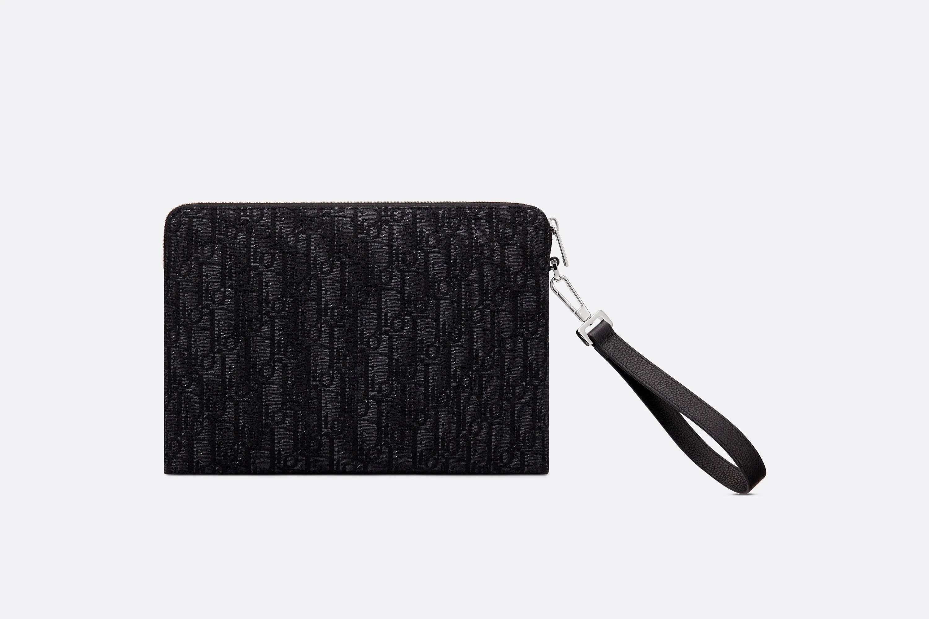Pouch • Black Dior Oblique Jacquard