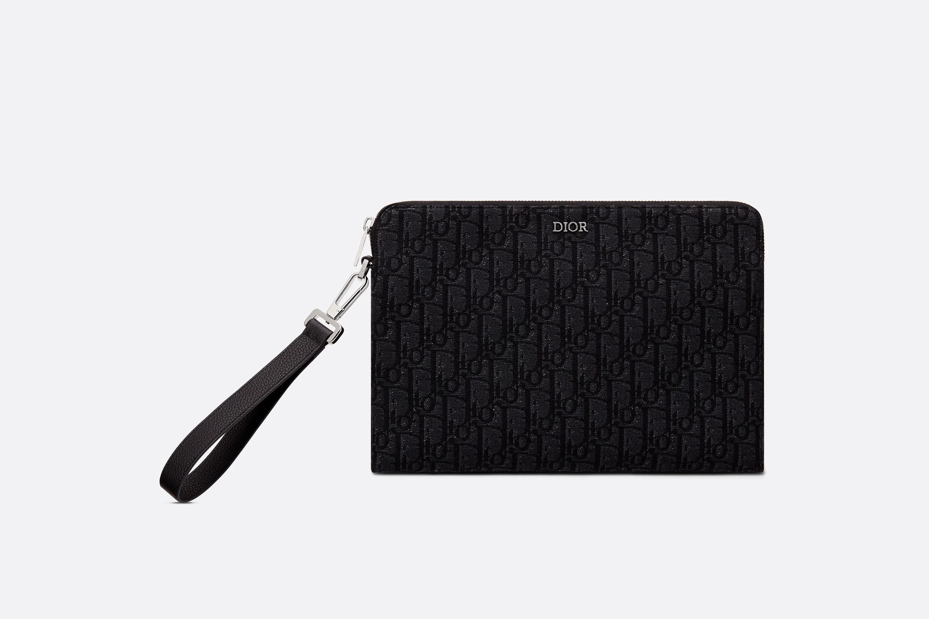 Pouch • Black Dior Oblique Jacquard