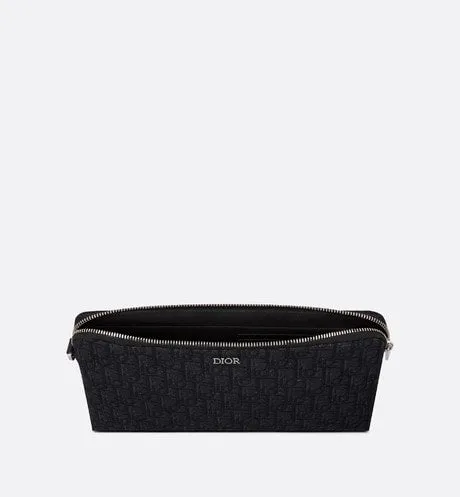 Pouch • Black Dior Oblique Jacquard
