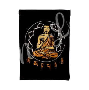 Pouch Black Velvet Buddha 5 X 7″
