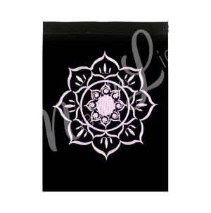 Pouch Black Velvet Lotus 5 X 7″