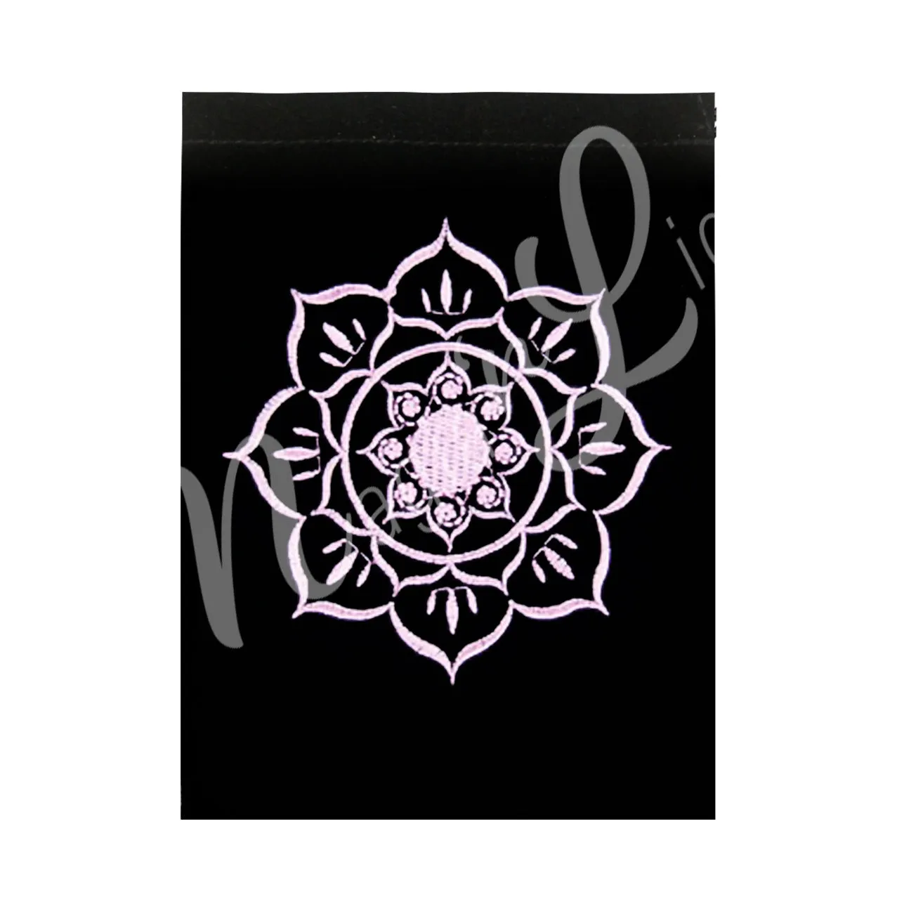 Pouch Black Velvet Lotus 5 X 7″