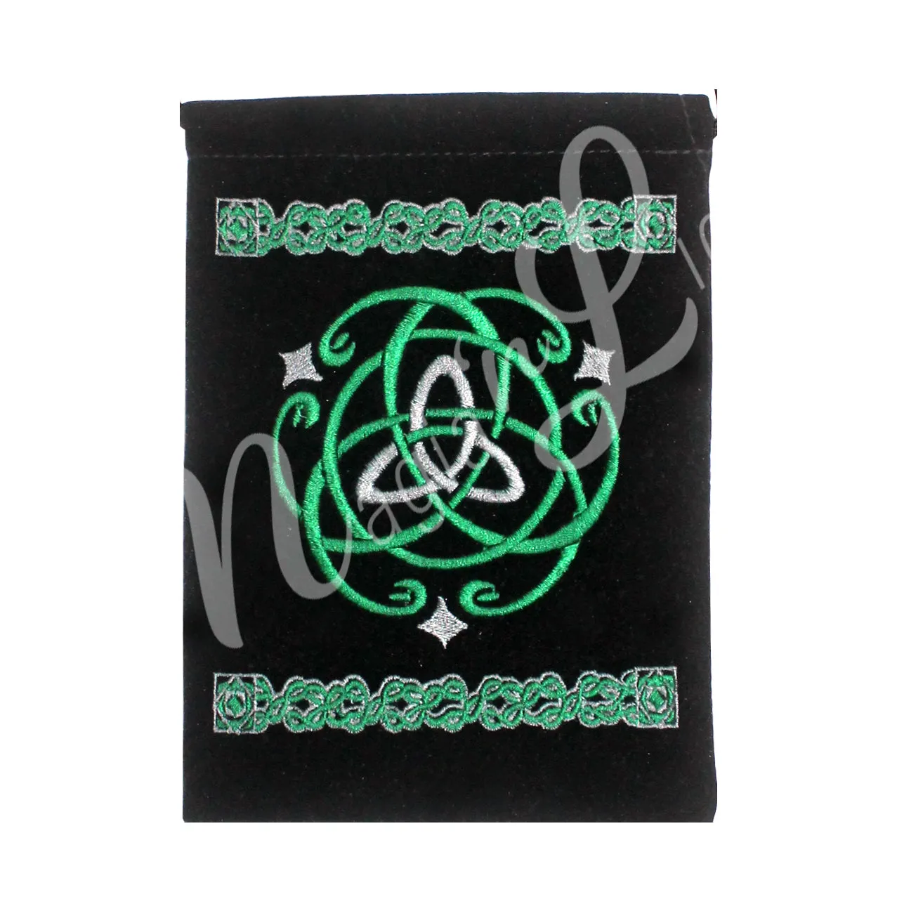 Pouch Black Velvet Triquetra 5 X 7″