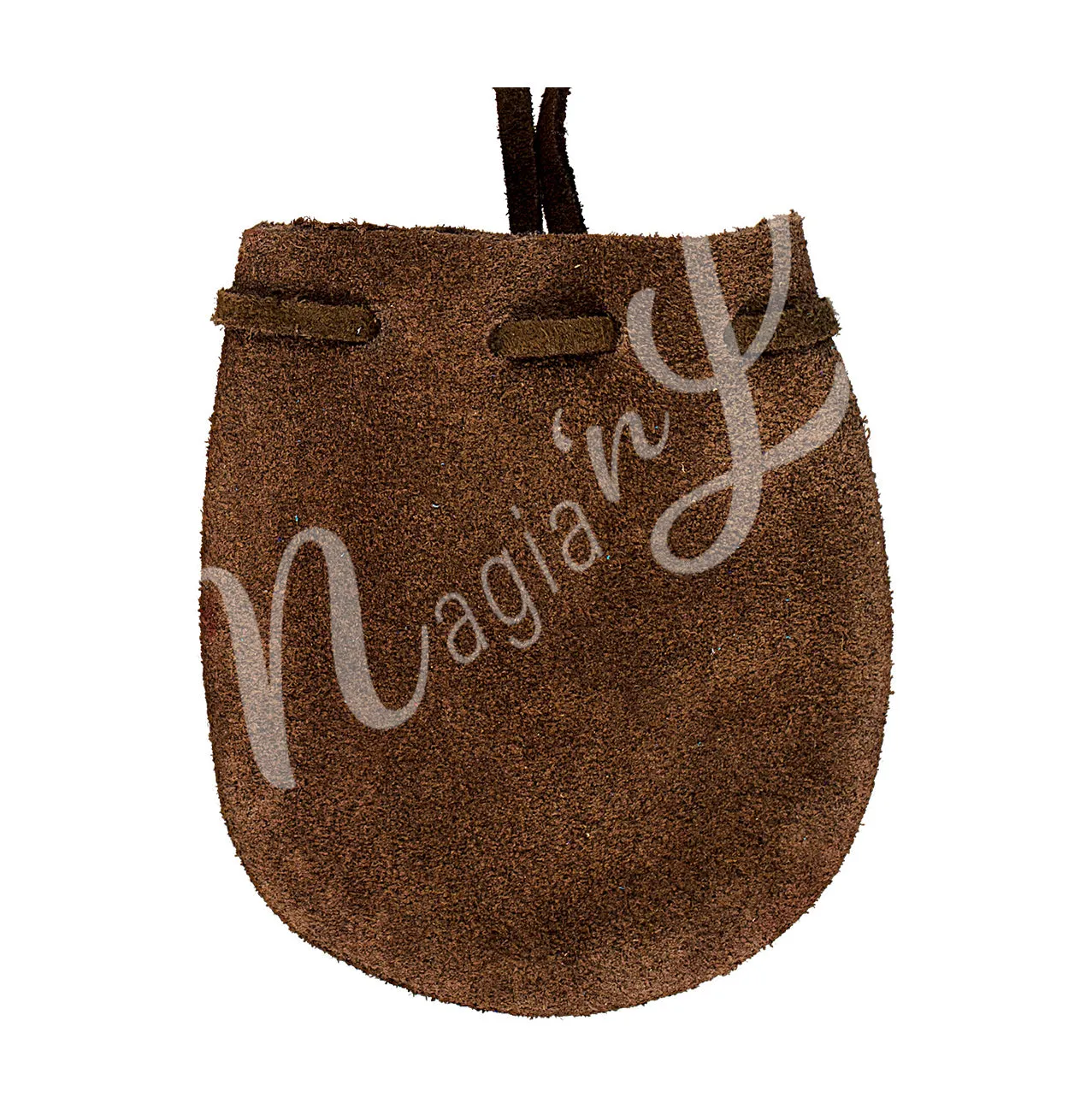 Pouch Suede Rounded with Strap 3.25 X 2.75″
